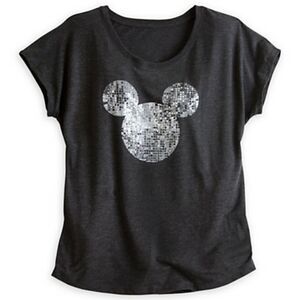 Disney Parks Mickey Mouse Mirrorball Tshirt Sz Lg